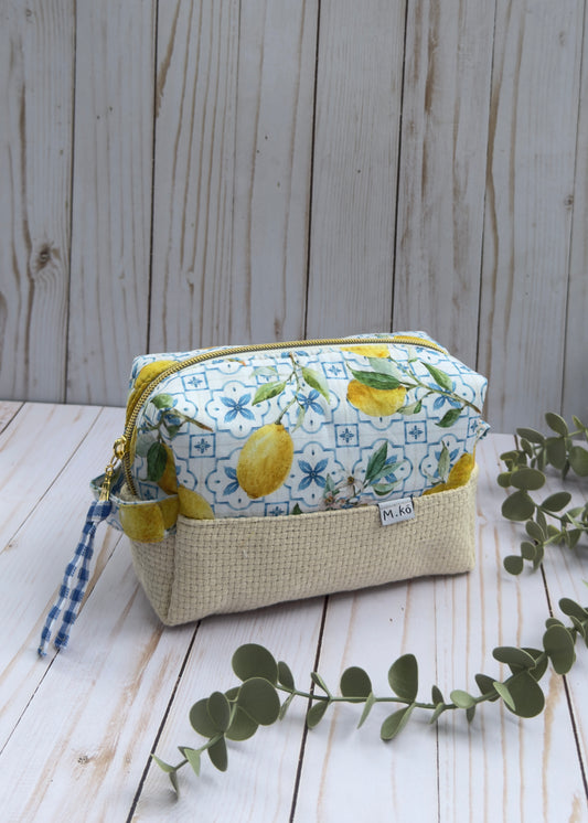 Cosmetic Pouch Bag - Lemon (M)