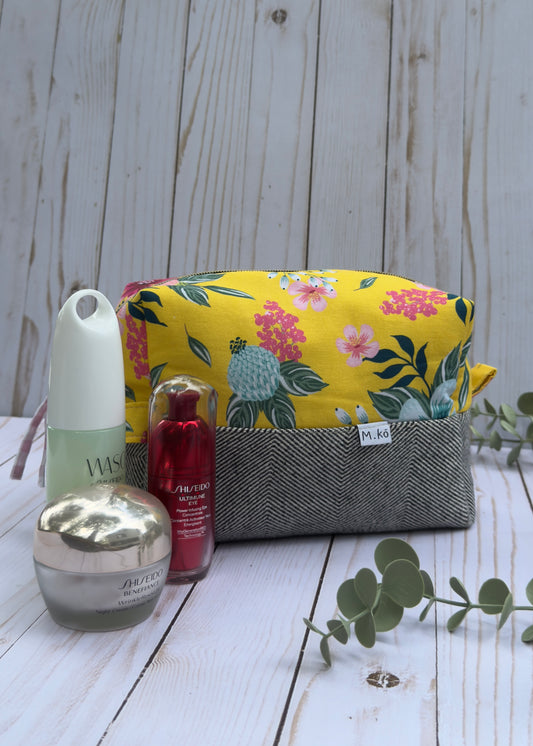 Cosmetic Pouch Bag - Yellow (L)