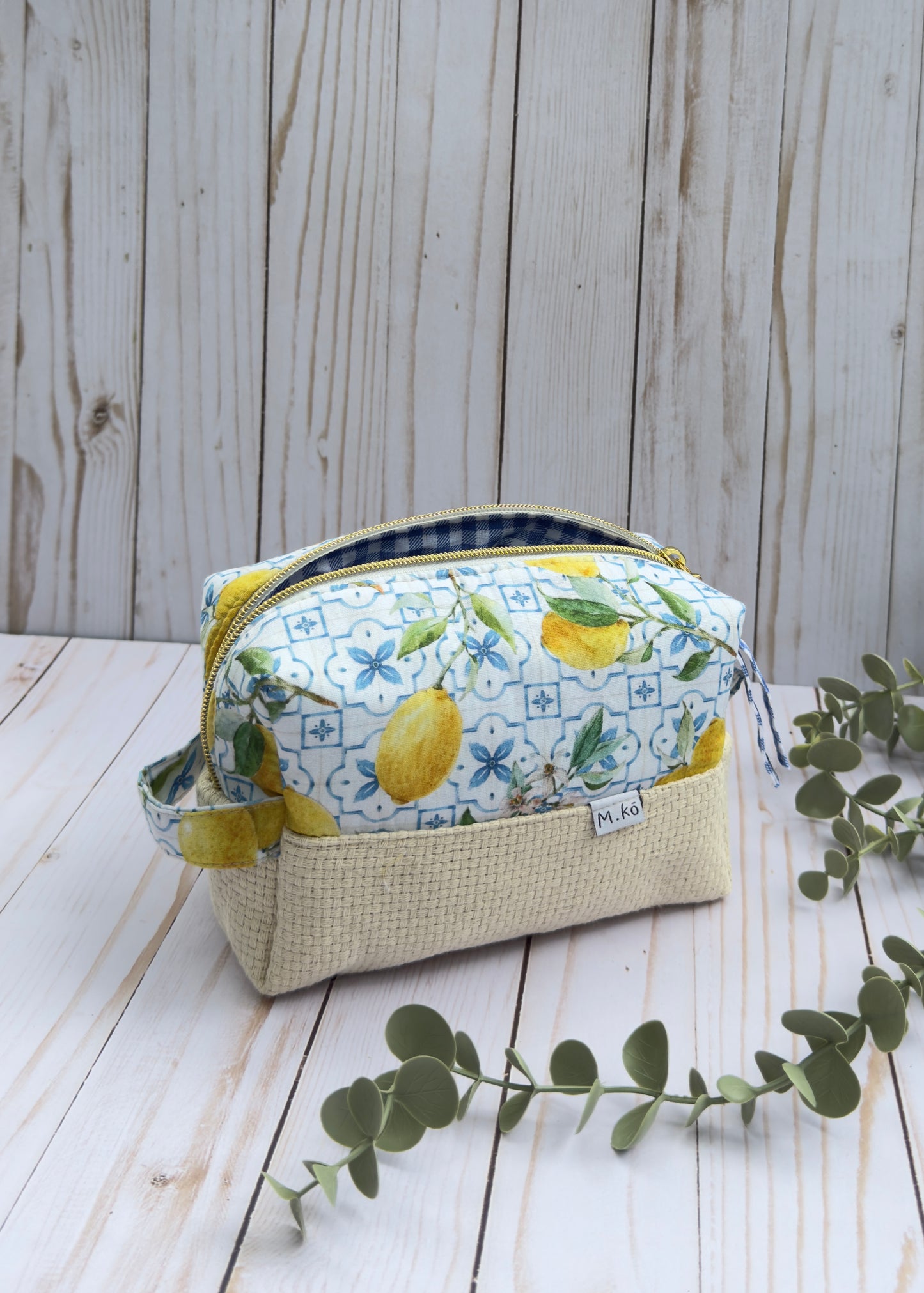 Cosmetic Pouch Bag - Lemon (M)