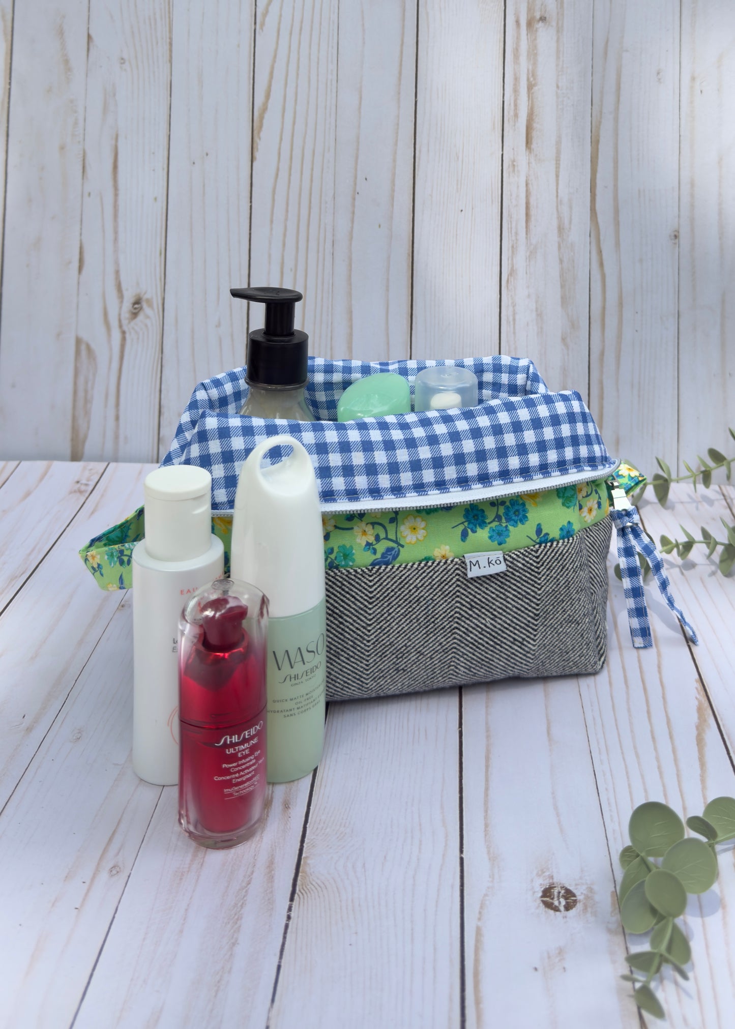 Cosmetic Pouch Bag - Green (L)