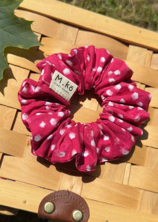 Pink Dots Scrunchie